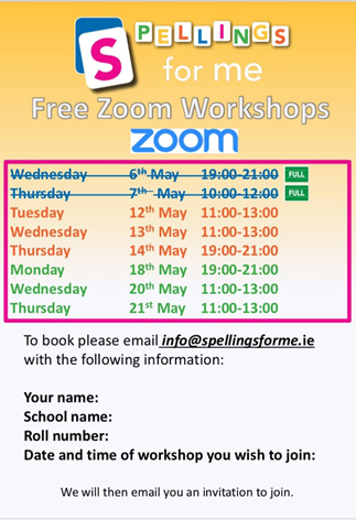 Spelling for me webinars